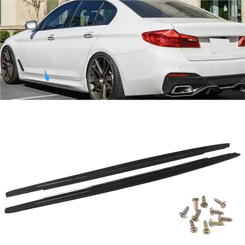 Extensiones faldones laterales para BMW Serie 5 G30 G31 530e M550i 2017 a 2023 parachoques negro 2