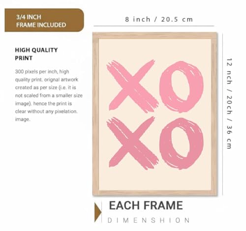 Image of BLINKART Typography Aesthetic Modern Art Walls With Frame | Natural Wood Texture | Living Room Bedroom Office Wall Decoration | Poster Home Decor Frames Wall Bedroom | 12x8 Inches (D576)