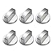 Ymentopyu 6 Pièces Boutons de Commande Universels en Métal Cuisinière à Gaz Boutons Bouton Plaque de Cuisson Boutons de Commande de Cuisinière à Gaz Poêle pour Cuisine Cuisinière (6 mm,8 mm)