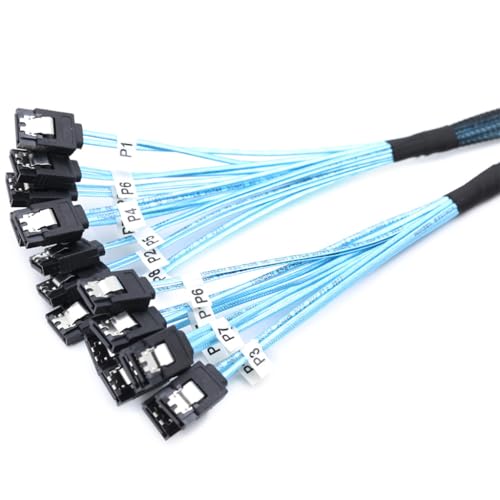 JMT Cable Extensor SATA 8x a 8x 180° 100 cm miniatura 3