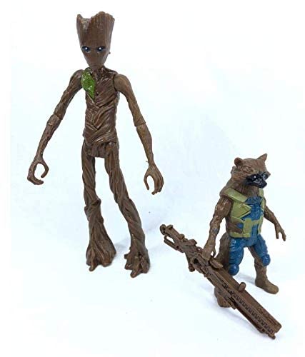 FRATELLI 6-Inch Action Figure Toy Set Kids | Legnds War Endgame Titan Super Hero Series Figures Playset Toys Boys Girls with Weapon & LED Light (Grot-Tree Man)
