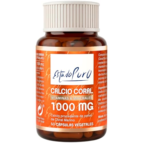 Calcio Coral 1000mg Estado Puro - 60 Cápsulas Vegetales de Tongil