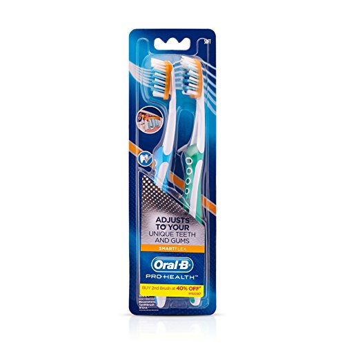 Image of Oral B Pro-Health Smart-Flex Adult Manual Toothbrush - 2 Pieces (Soft,Blue)