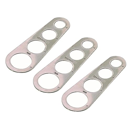 BEBEMOKO 3個スパゲッティ計量器 ステンレス製 麺計量器 麺測定定規 キッチンガジェットツール 質量測定 ノードルルーラー 人対応 収納用ループ付き