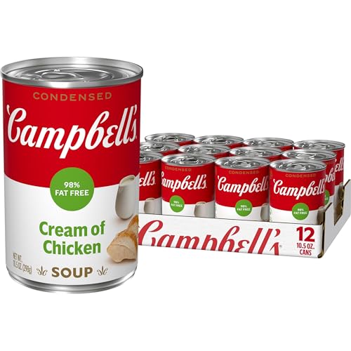 Image of Campbell's Condensed 98% Fat Free Cream of Chicken Soup, 10.5 oz Can (12 Pack)