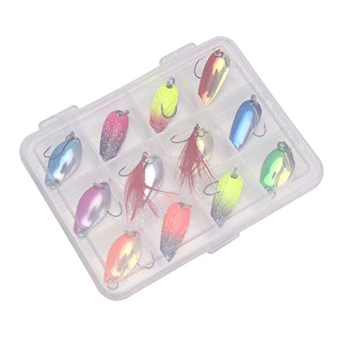 ELECTROPRIME 1X(Makou Sequins 12Pcs 3G 3Cm Winter Fishing Lure Ice Fishing Jig Fake Arti T9P5