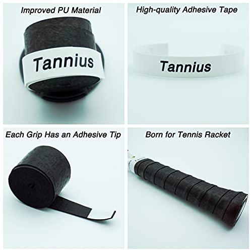 image for Tannius Dry Feel Tennis Overgrip (Pack of 9), Long-Lasting Tennis Rack