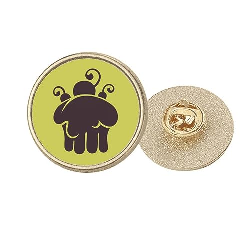 Broche ronde cerise en métal doré pour sublimer un manteau