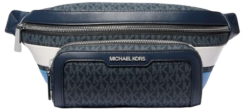 Michael Kors Bolsa masculina Malone Utility Belt Bag, azul multi, tamanho único