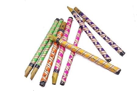 GIRLYZ ATTIRE Bamboo Flute Decorative Handmade Piccolo Bamboo Birthday Gifts, Janmastami Kanhaji Basuri (Pack Of 1)-image-3