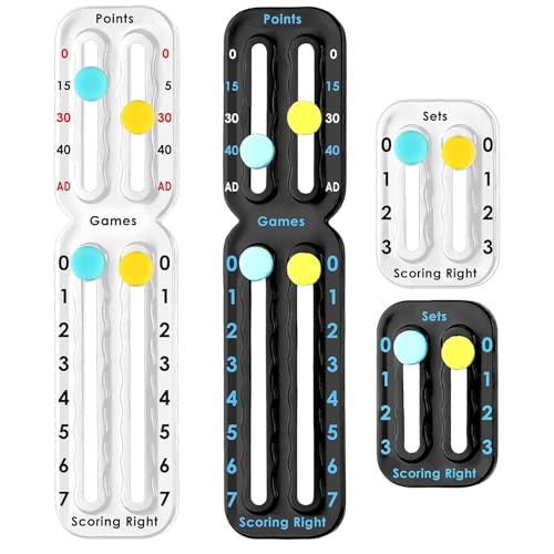 Tniytru Padel Score Counter Tennis Accessories Tennis Score Keeper Padel Gifts 2-Piece Set in Black and White.