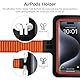 JEMACHE Running Workouts Telefon Minimalismus Design Armband für iPhone 15 14 13 12 11 Pro Max, Samsung Galaxy S24 S23 S22 Ultra/Plus mit Airpods Halter (Orange, L)