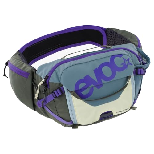 EVOC Hip Pack Pro 3, bolsa de cintura (cinto AERO Flex, bolsa para bumbum com sistema de contato de fluxo de ar, material de malha, compartimento de ferramentas, acessórios de bicicleta perfeitos para