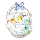 Cesta Regalo Bebe NENUC O-Pack Bebe-Regalo Bebe Recien Nacido Niño-Cestas Bebe-Regalo Recien Nacido-Cosas Para Bebes Recien Nacidos-Regalo Bebe Recien Nacido Niña-Regalos Para Bebes-Ropa Bebe (Azul)