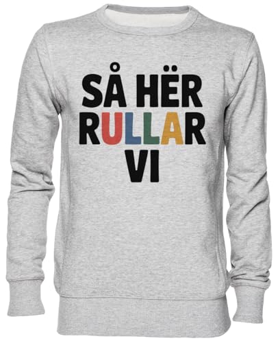 Sweat-shirt jersey unisexe Så Här Rullar VI pull gris homme femme