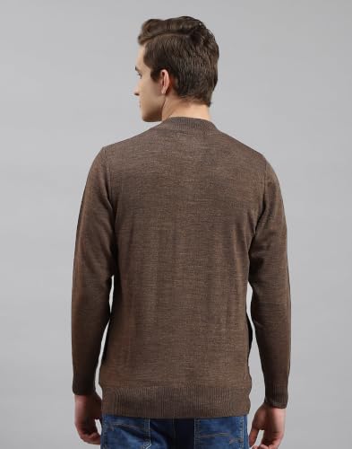 Image of Monte Carlo Men Regular Fit Full Sleeve Solid T Neck Winter Pullover (Pack of 1)