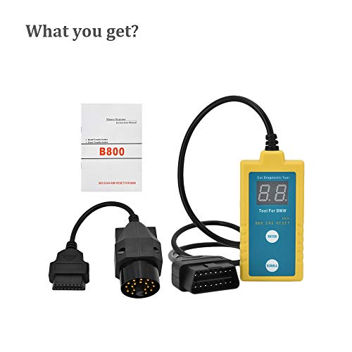 Outzone B800 SRS Reset Scanner BMW Airbag Scan Reset Tool OBDII Diagnostic Repair Tool for DIY BMW Owner Fit BMWs E36/E46/E34/E38/Z3/X5/X3 Manufactured Between 1994 and 2003