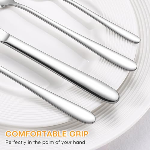 Cutlery Set for 4 People, 16 Pieces Stainless Steel Knife and Fork Sets, Mirror Polished Silverware Flatware Set, Classic Simple Design Easy Clean Dishwasher Safe - Image 4