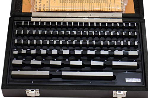 Shars Grade AS-2 81 Pieces Rectangular Gage Block Set with NIST traceable Certificate 303-5308C M)