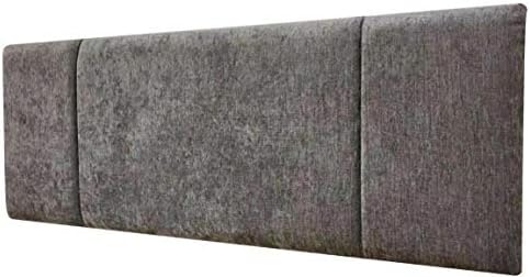 Turin Fabric Portobello Headboard 4ft6 Double Size - Choice of 6 Colours (CHARCOAL)