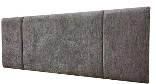Turin Fabric Portobello Headboard 4ft6 Double Size - Choice of 6 Colours (CHARCOAL)