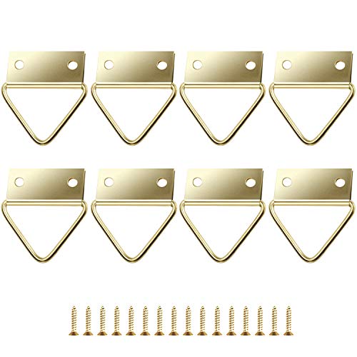 ❤ Gancio per quadri, gancio per quadro ,ganci quadro ,ganci quadri, ganci quadri triangolo-Gancio a vite con slot, zincato, dritto-8 pezzi
