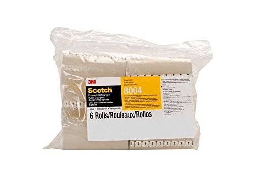 Scotch Fingerprint Lifting Tape 8004 Clear, 2 in x 10 yd, Conveniently Packaged (Pack of 6)