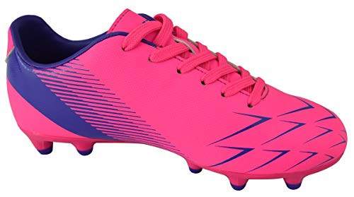 Vizari Kids Ranger FG Soccer Cleats | Toddler | Little Kids | Big Kids | Boys Soccer Shoes | Soccer Cleat Kids | Cleats for Kids | Girls Soccer Shoes (Pink/Purple, 9 Toddler)