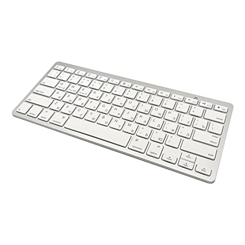 Clavier sans fil Bluetooth russe à touches silencieuses pour ordinateur