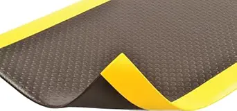 Notrax 417 Bubble Sof-Tred W/Dyna-Shield Anti-fatigue Safety Mat, for Home or Business 3' X 5' Black/Yellow