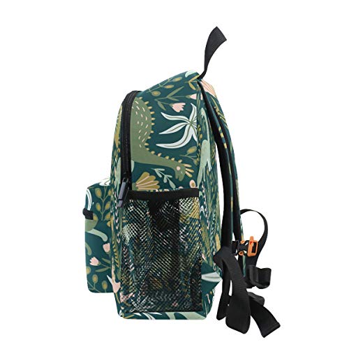 Cute Toddler Backpack Dinosaur And Tropical Leaves Mini Travel Bag For Baby Girl Boy Age 3-7 #TOP3