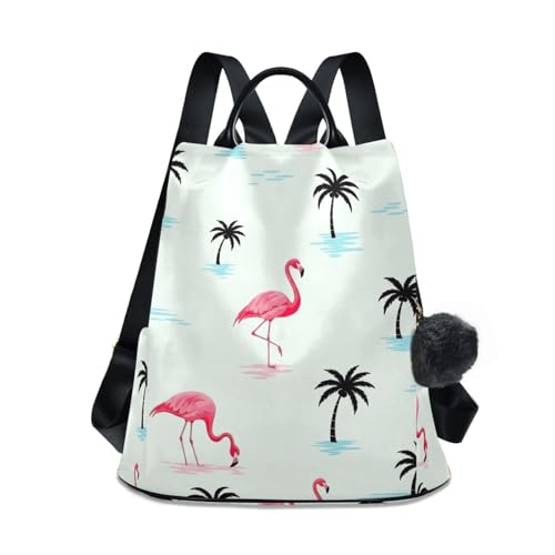 Sac à dos rose flamants roses avec zip antivol pour voyager l'esprit tranquille