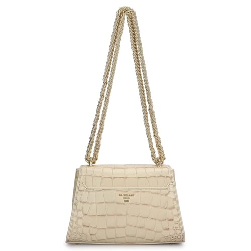 Image of Da Milano Leather Satchel Bag for Women (00964S-OL)