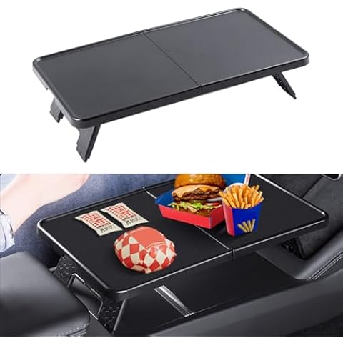 MIOLOE Car Laptop Desk for Tesla Model Y Model 3, Steering Wheel Tray Passenger Seat Table for Travel Work Camping Car Tray Table for 2021-2024 Model Y and 2020-2024 Model 3 (Black) Cover