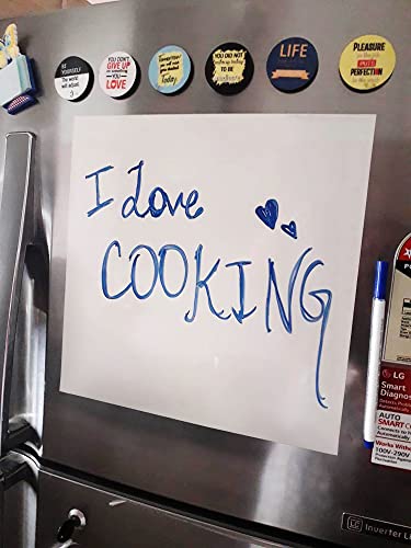 Image of WallDesign Vinyl Magnetic White Board Planner Sheet (30X30Cm, Square) with Marker Pen - Dry Erase Flexible Writing Film for Kitchen Fridge /Office Godrej /Metal Wardrobe