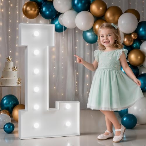 Image of 3FT Marquee Letters L, Large Light Up Letters for Birthday Decor