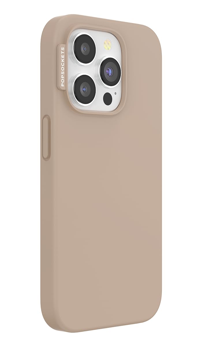 PopSockets iPhone 15 Pro Case Compatible with MagSafe, Phone Case for iPhone 15 Pro, Wireless Charging Compatible, Case Only - Latte - Image 2