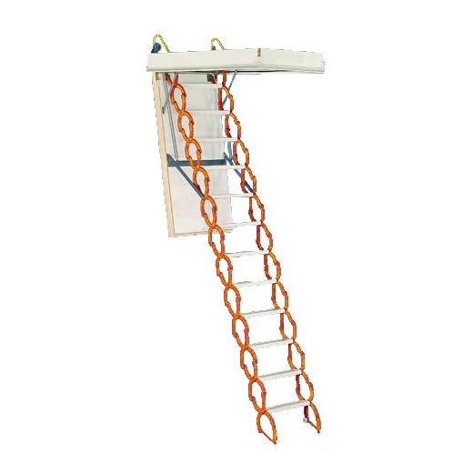 Rainbow Attic Stair Prestige Telescoping Attic Ladder Orange