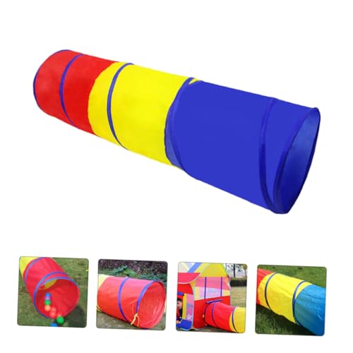 Tunnel de ramper pliable 46x180 cm GALPADA en tissu multicolore