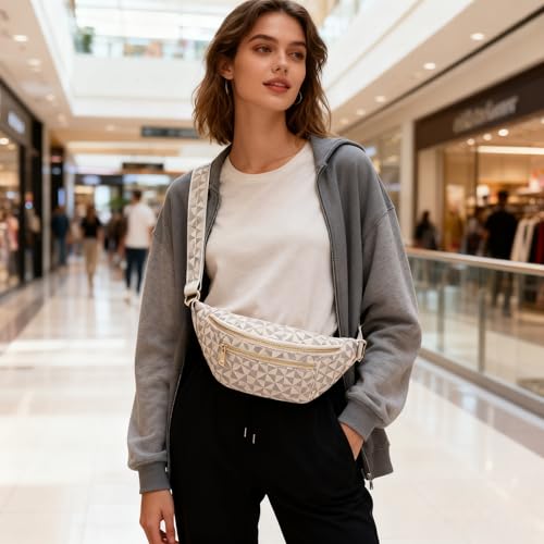 Image of Crossbody Sling Bag for Women & Men | Trendy Checkered, Fanny Pack, Waist Bag, Travel, Festival & Daily Commute