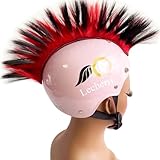 Lecherri Mohawk for Helmet Decoration Helmet Hawk Accessories 1PC for Motorcycle Bicycle Ski Hair Patches Reusable Design(Helmet Not Included)