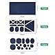 PERFETSELL 9 Blätter Daunenjacke Reparaturflicke Daunenjacke Reparatur Set Nylon Reparatur Flicken Patch Selbstklebendes Reparaturset für Daunenjacke Flicken für Jacke Zelt (Dunkelblau)