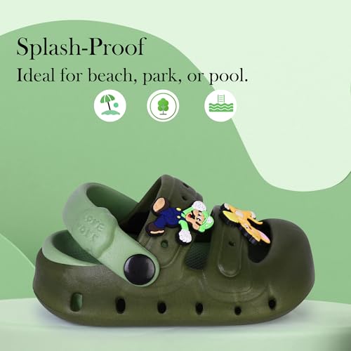 Image of GLJ Kids Comfort Clogs Sandals For Boy And Girl, 1 to 4 Years, Two-Strap Design, Easy To Wear Slip On, Dust and Waterproof, 7101
