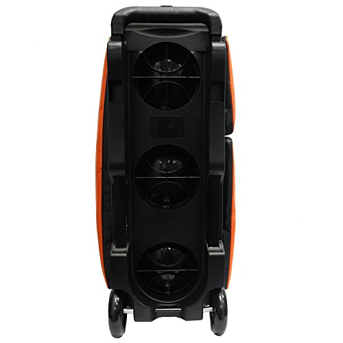 Pyramid Path Triple Premium Deluxe Roller With 5 Accessory Pockets Bowling Bag (Black/Orange) #TOP2