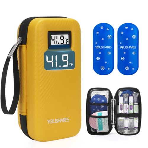 Image of YOUSHARES Cooler Travel Case for Zepbound & Mounjaro Pens, Holds 4 Pens