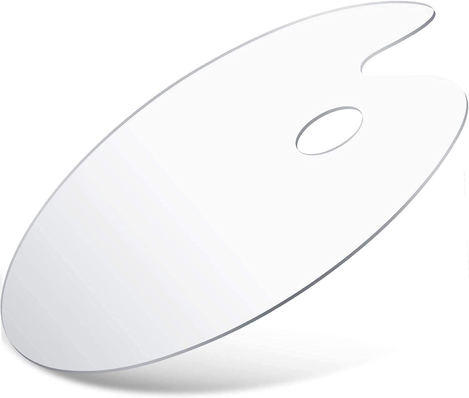 Vibhansh Creations Clear Acrylic Paint Palette Oval Shaped Artist Painting Palette Non-Stick Oil Paint Palette with Thumb Hole and Protective Brown Paper for DIY Art Craft Painting (40 X 30 CMS) Vibhansh Creations Clear Acrylic Paint Palette Oval Shaped Artist Painting Palette Non-Stick Oil Paint Palette with Thumb Hole and Protective Brown Paper for DIY Art Craft Painting (40 X 30 CMS)
