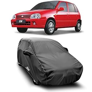 AARTRI Presents Prime Quality Water Resistant Car Body Cover Compatible with Maruti Suzuki Zen (Grey with Mirror)