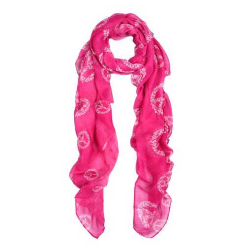 TrendsBlue Unique Premium Skull Peace Sign Scarf