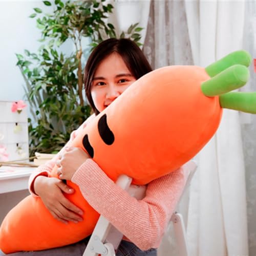 OUKEYI Carrot Hugging Pillow, Cute Carrot Plush Toy, Soft Carrot Doll for Kids, Unisex, Orange, 23.6 Inch