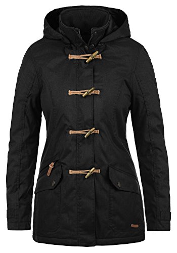 Desires Brooke Duffle-Coat Abrigo Chaqueta De Invierno para Mujer con Cuello Alto, tamaño:S, Color:Black (9000)